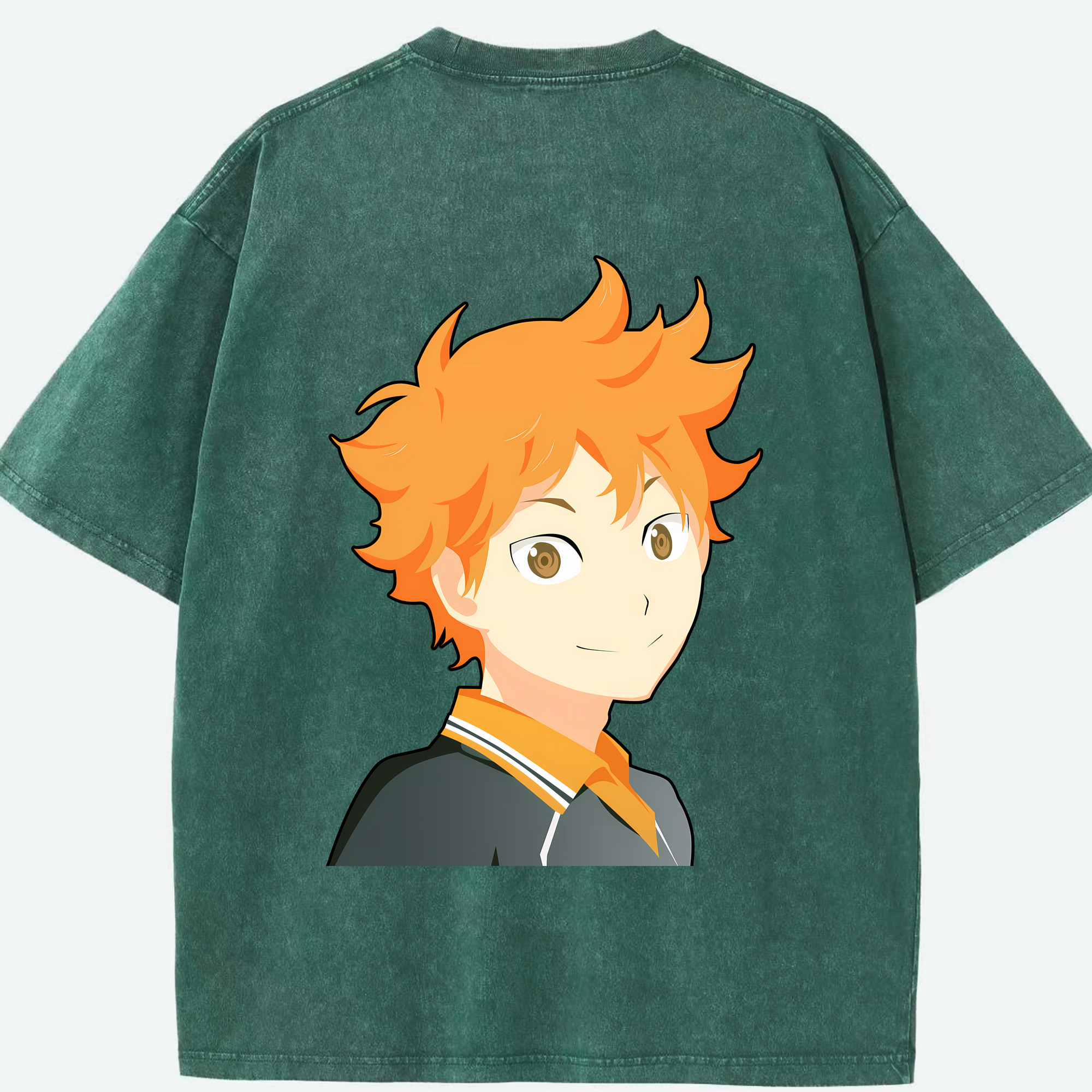 （画像用） ハイキュー!! Haikyu!! 綿100% ヴィンテージ風 半袖Tシャツ（背面プリント）